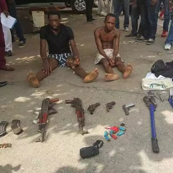 Lagos State Police arrest two armed robbers that were part of the gang that attacked comedian Basketmouth